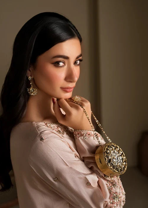 3- Piece Embroidered Raw Silk Suit