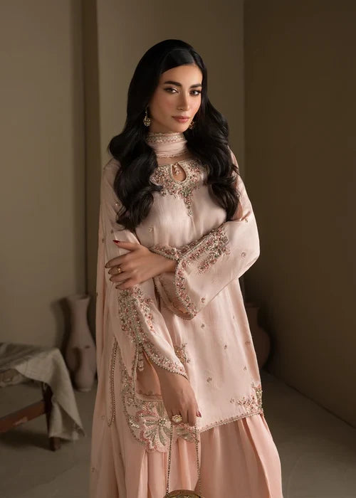 3- Piece Embroidered Raw Silk Suit